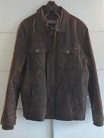 Donkerbruine gevoerde leren jas, maat M/L, Bruin, Maat 48/50 (M), Ophalen of Verzenden, Essentials