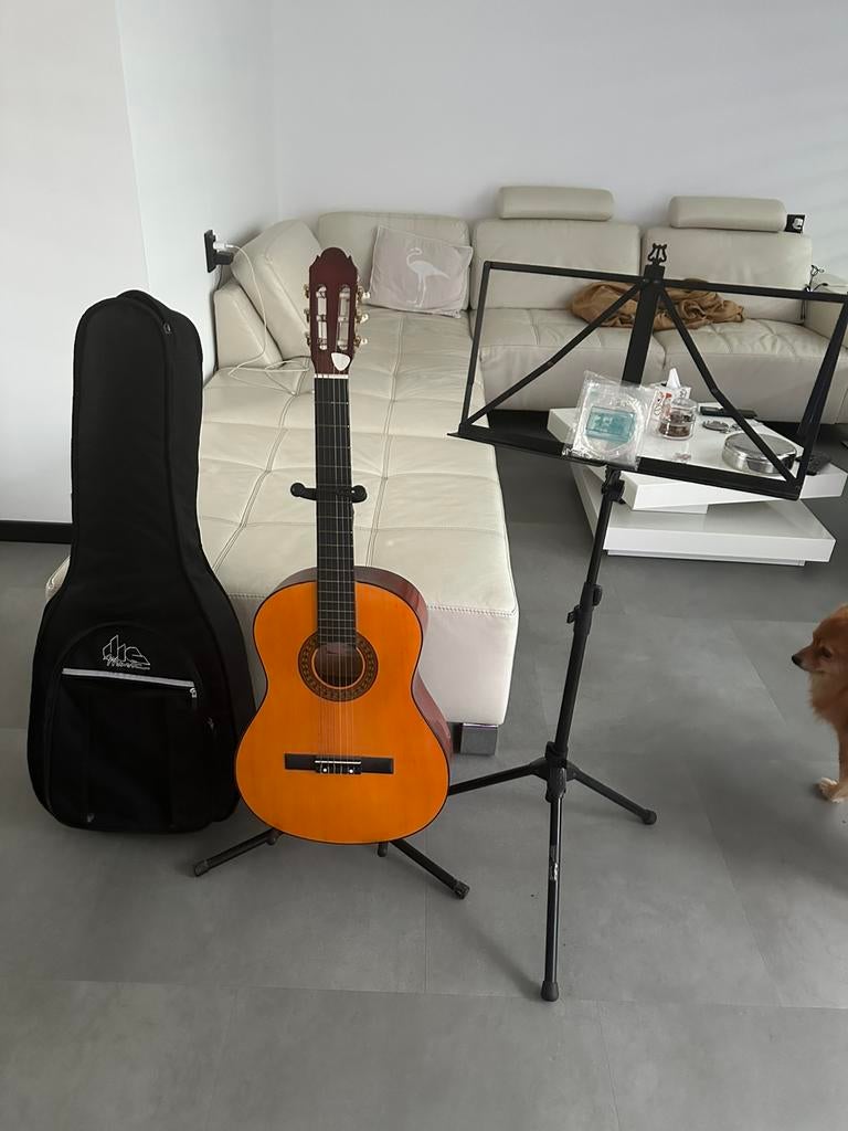 Spaanse gitaar, Ophalen, Zo goed als nieuw, Klassieke of Spaanse gitaar, Met koffer