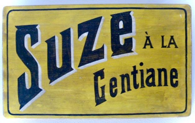 Houten Frans reclame bord /Suze / Frankrijk / apero, Verzamelen, Merken en Reclamevoorwerpen, Reclamebord, Zo goed als nieuw, DeKameraadschap