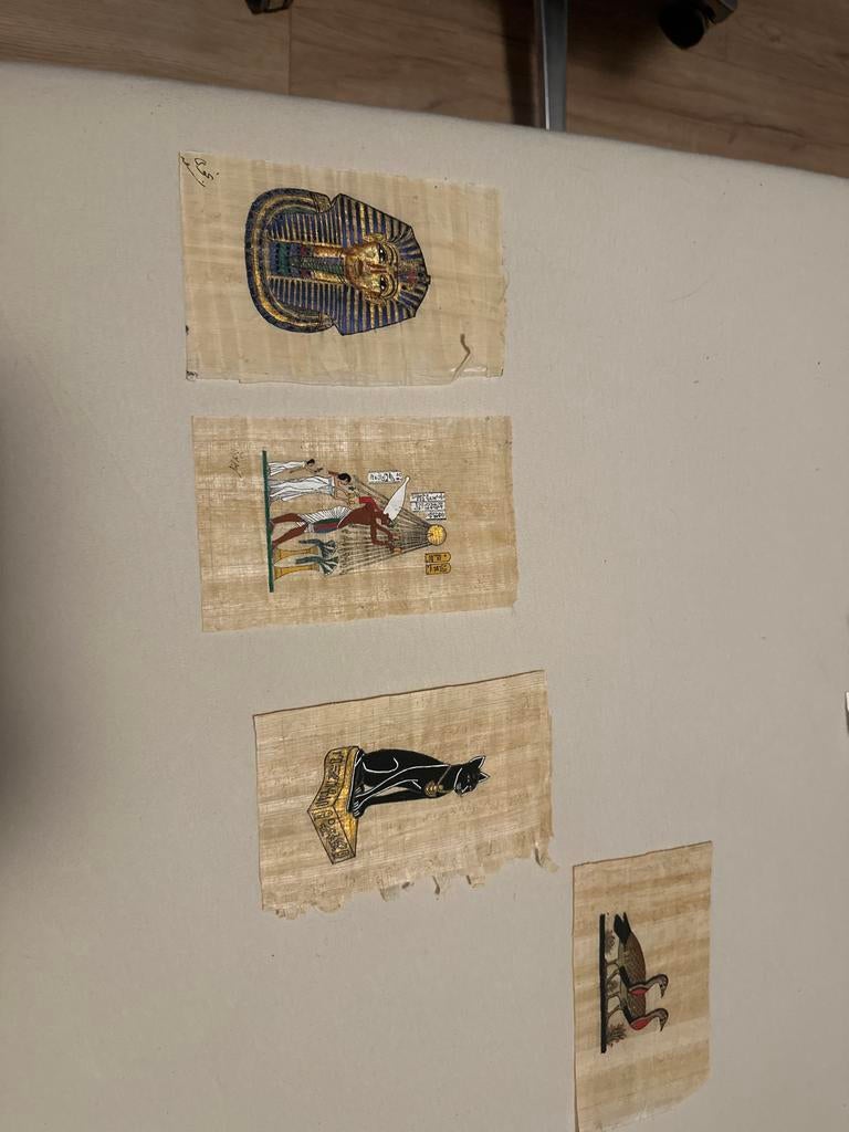 Egyptische Papyrus Kunstwerken Set, Ophalen of Verzenden