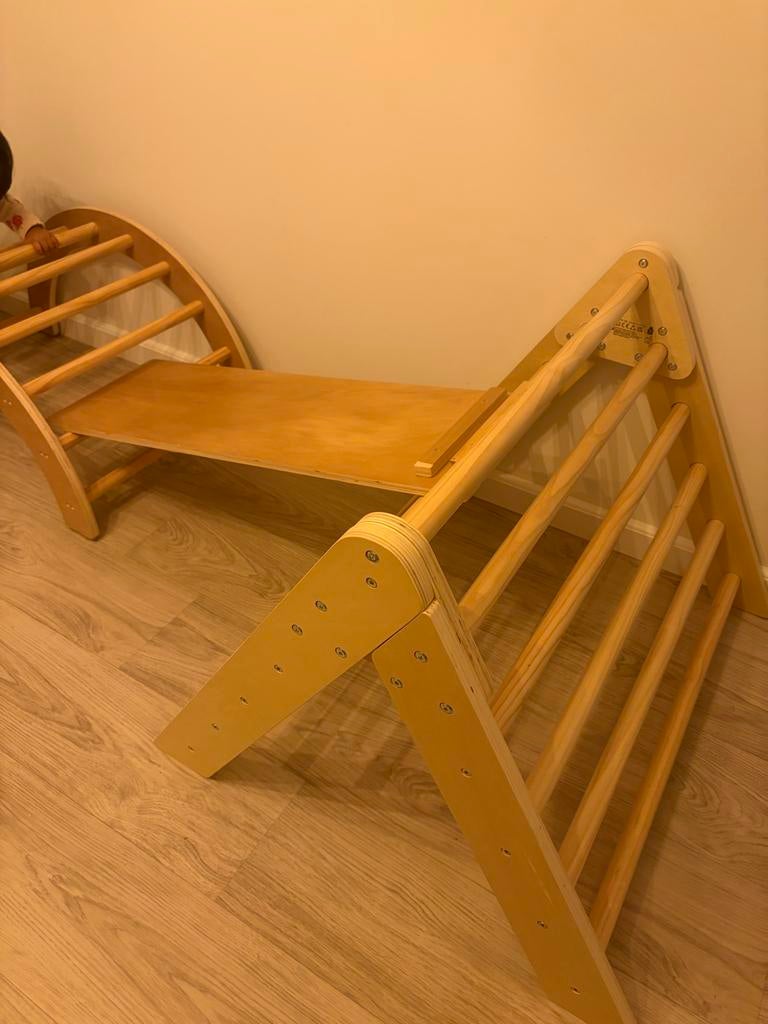 Klimdriehoek pikler met ladder en klimboog compleet, Ophalen, Gebruikt, Klimwand