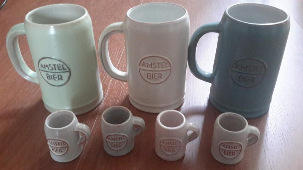 Amstel pullen, groot en klein, Verzamelen, Biermerken, Ophalen of Verzenden, Zo goed als nieuw, Pul(len), Amstel