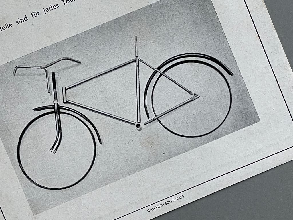 Folder KPZ kronprinz Fahrradteile (jaren 30) , Ophalen of Verzenden