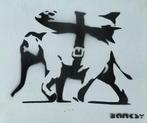 Banksy Heavy weaponry graffiti schilderij
Linnen op karton, Ophalen of Verzenden