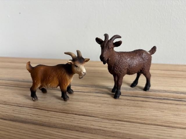 Schleich  Boerderij dieren Geiten., Ophalen of Verzenden, Zo goed als nieuw, Boerderijdier, Beeldje of Figuurtje