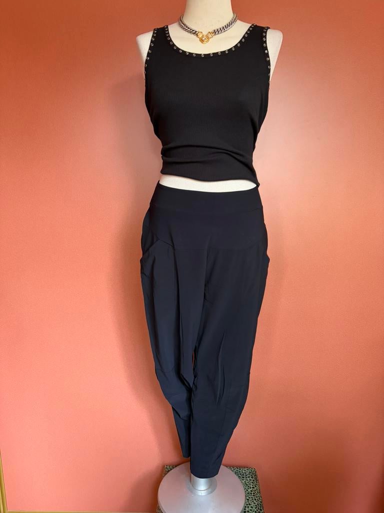 Mooie Cassiopée broek zwart high use travelstof 40😍mooi❤️, Kleding | Dames, Maat 38/40 (M), Verzenden, Zwart, Zo goed als nieuw
