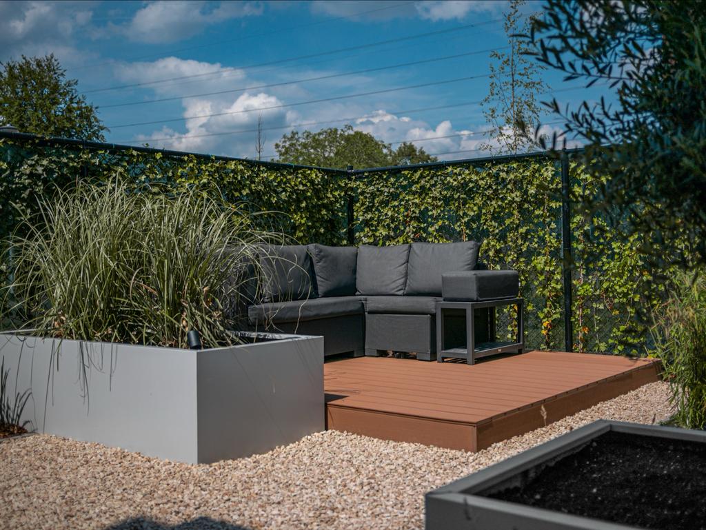 Life loungeset hoekset - Antraciet, Tuin en Terras, Ophalen, 4 zitplaatsen, Gebruikt, Aluminium