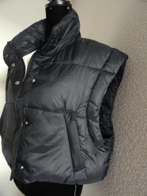 PULL& BEAR bodywarmer M, Maat 38/40 (M), Verzenden, Zwart, Zo goed als nieuw