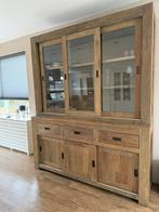 Grote landelijke buffetkast van hout 180 x 220 cm, Ophalen, Gebruikt, Met deur(en), 200 cm of meer