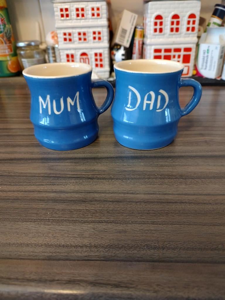 Handgemaakte mokken voor papa en mama, Ophalen of Verzenden, Nieuw