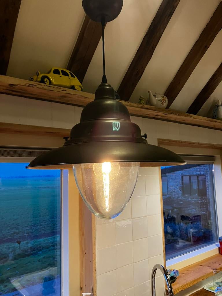 Grote visserslamp voor eetkamer keuken huiskamer gang of hal, Ophalen of Verzenden, Zo goed als nieuw