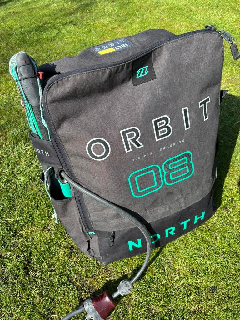 2023 North Orbit 8m + Navigator bar, Watersport en Boten, Kitesurfen, Gebruikt, 8 m², Geen board, Ophalen of Verzenden