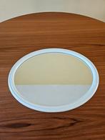 Vintage ovale spiegel Tiger, beige kunststof rand, Ø 40 cm, Ophalen of Verzenden