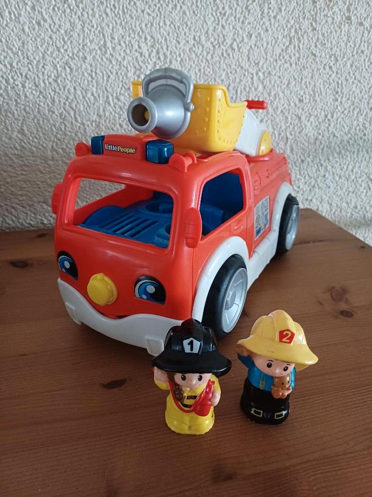 Fisher Price Little People brandweerwagen, Kinderen en Baby's, Speelgoed | Fisher-Price, Zo goed als nieuw, Speelset, Met licht