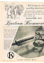 Linoleum Krommenie - Advertentie uit Tijdschrift 1951 - 2, Ophalen of Verzenden, 1940 tot 1960, Knipsel(s)