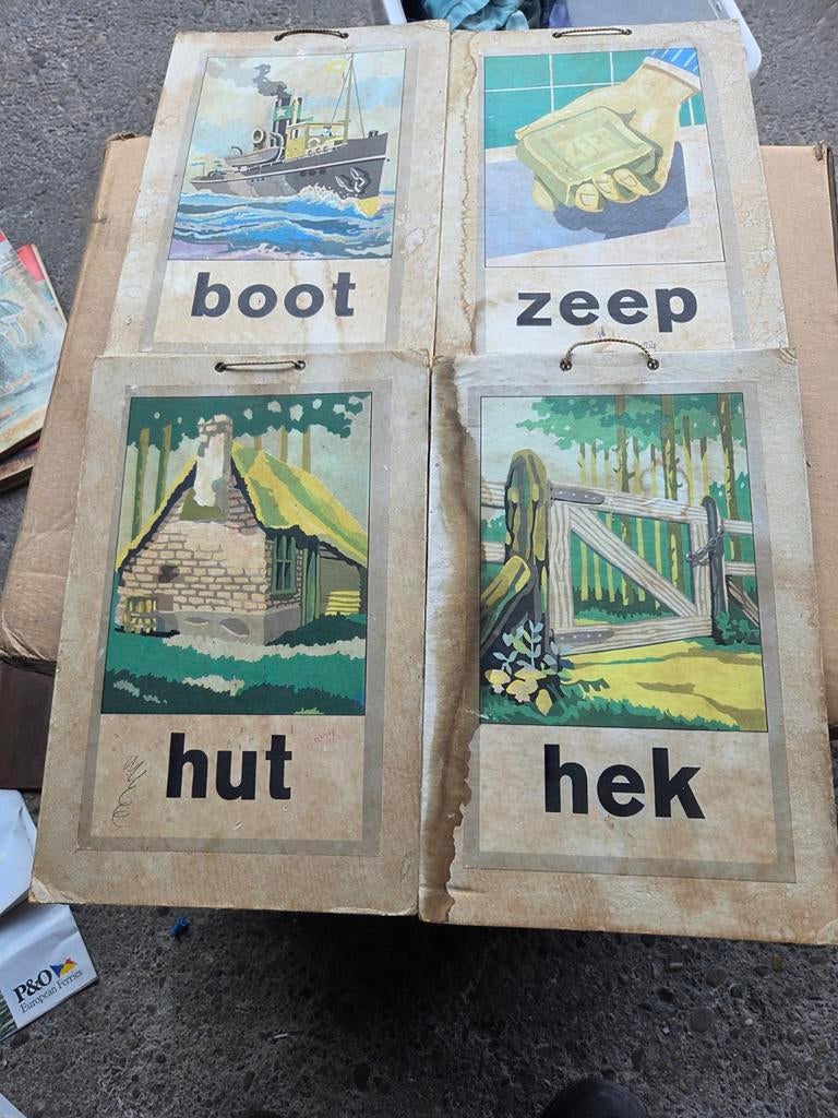 Schoolplaten ca 1960 4 stuks 25 euro plus verzenden, Ophalen of Verzenden