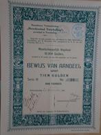 Aandeel 10 gulden "Noordzeebad Terschelling" 1915, Ophalen of Verzenden, Voor 1920, Aandeel