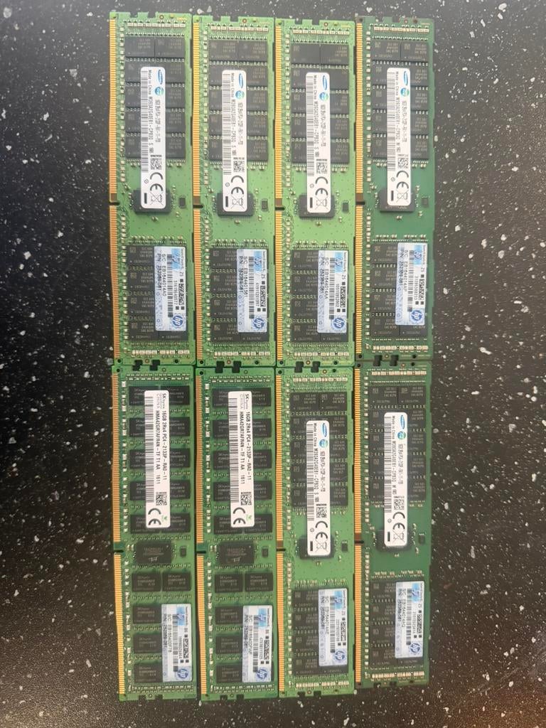 128GB DDR4 2133 ECC 8x16gb, Computers en Software, RAM geheugen, Ophalen of Verzenden, Zo goed als nieuw, DDR4