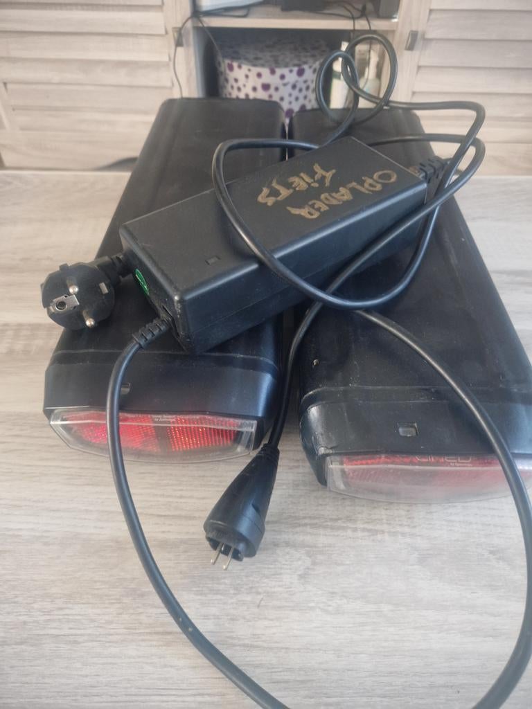 2 accu's stella livorno met oplader., Ophalen of Verzenden, Zo goed als nieuw