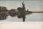 Dokkum - Nieuwe brug met doorsnijding en molen(s) - 1907, Ophalen of Verzenden, Voor 1920, Gelopen, Friesland