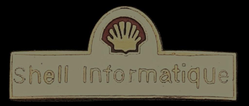 Shell Informatique pin- wit emaille, Verzenden, Nieuw, Merk, Speldje of Pin