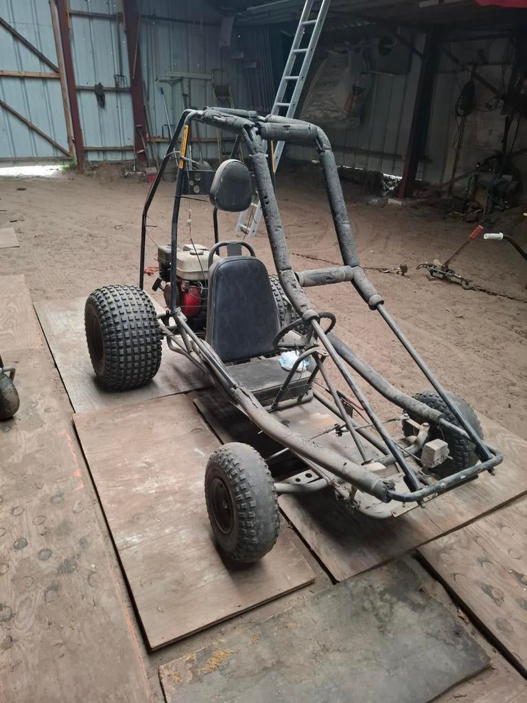 Cross buggy met 5 pk Honda GX140 motor, Ophalen, Gebruikt, Benzinemotor, 1800 rpm of meer
