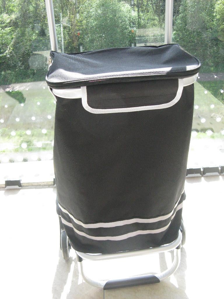 Boodschappentrolley met Wielen met diepvriestas Opvouwbaar, 30 cm of meer, Zwart, Ophalen of Verzenden, Nieuw