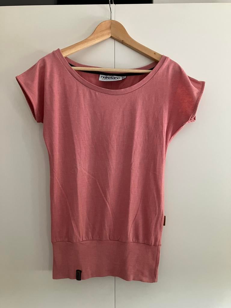 Mooi roze t shirt van Naketano maat Xs 34, Ophalen of Verzenden, Zo goed als nieuw, Korte mouw, Roze