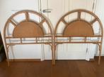 2 originele Spaanse rotan bed achterwanden, Huis en Inrichting, Slaapkamer | Bedden, Ophalen, Overige materialen, Gebruikt, Bruin