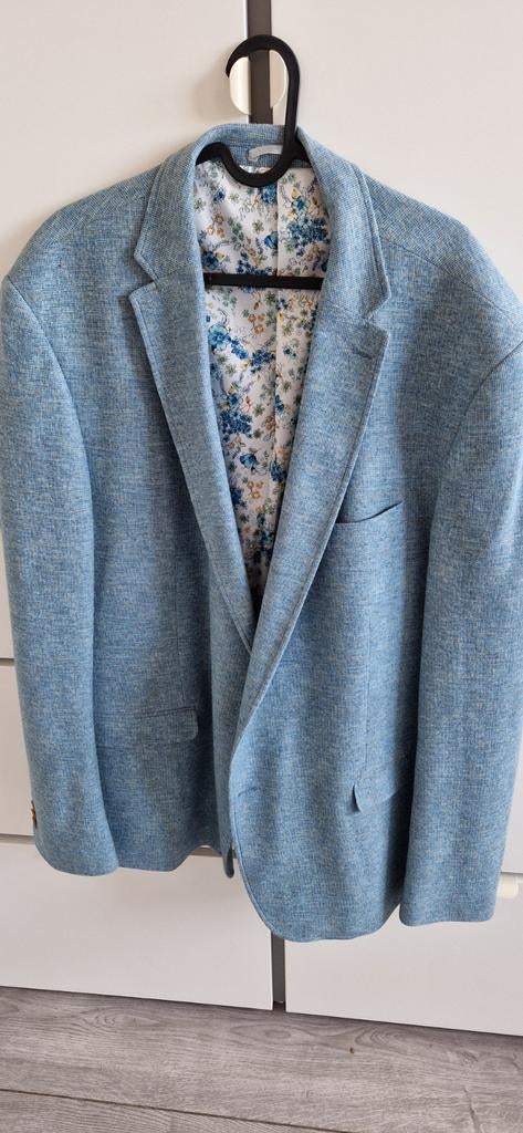 Schitterend mooi licht groen/ blauw colbert maat 45/46, Ophalen of Verzenden, Zo goed als nieuw, Overige maten, Blauw