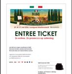 Zaterdag tickets Italië evenement twee personen + parkeren, Twee personen