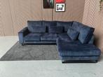 GRATIS LEVERING Hoekbank Velvet Blauw 270x230 GEREINIGD, 250 tot 300 cm, Hoekbank, Ophalen of Verzenden, Zo goed als nieuw
