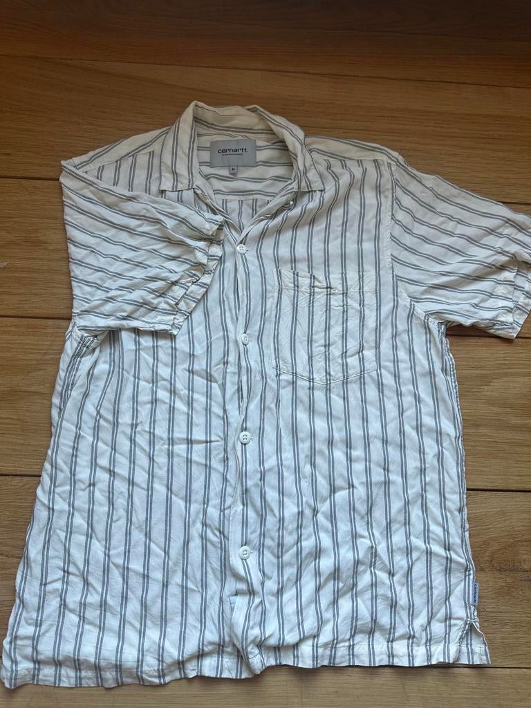 Carhartt blouse korte mouwen, Ophalen of Verzenden, Zo goed als nieuw, Wit, Overige halswijdtes