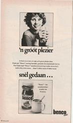 Retro reclame 1974 Nutricia Benco chocolademelk jongetje, Verzenden, Overige typen