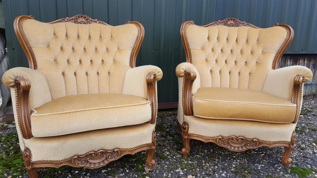 Barok fauteuis met bank, Ophalen