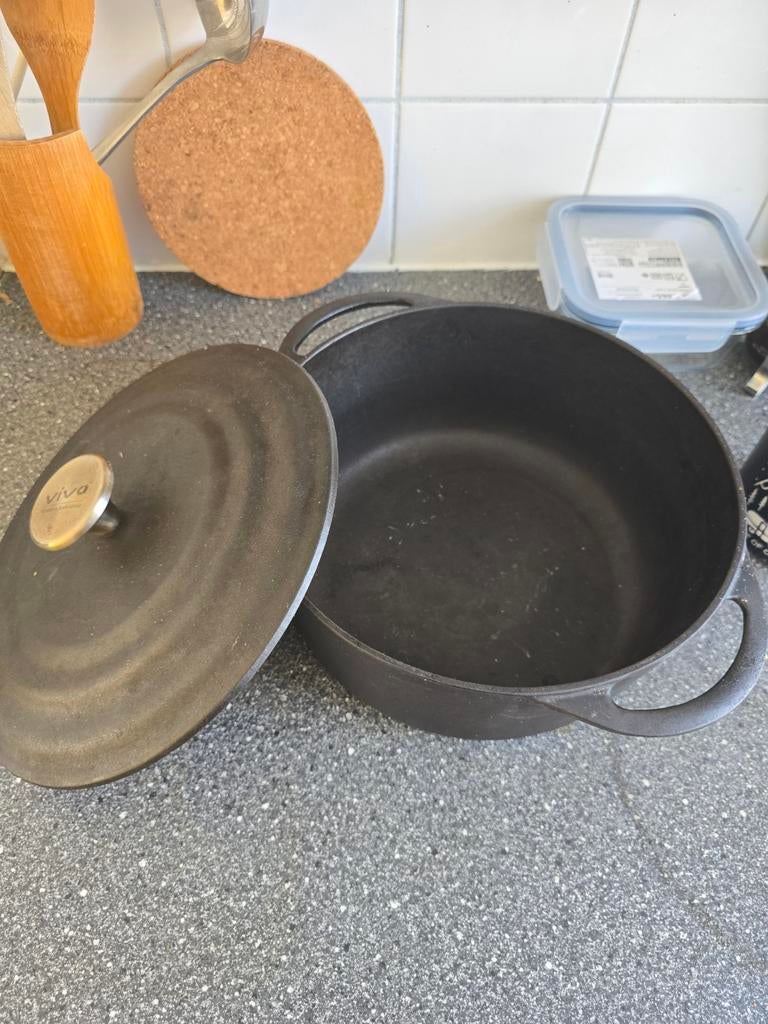 Gietijzer braadpan | Cast iron pot, Ophalen, Gebruikt, Gietijzer, Keramische plaat