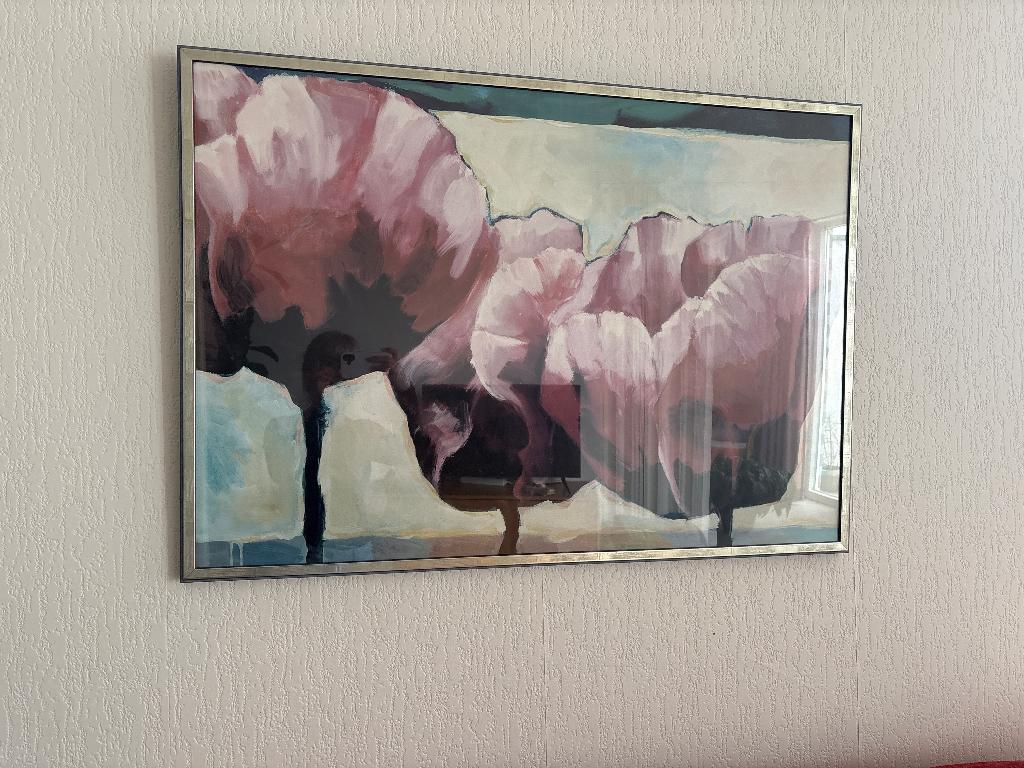 Klaprozen poster incl. Lijst, Antiek en Kunst, Ophalen