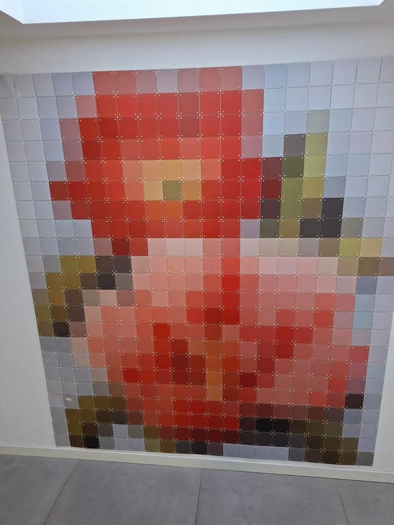 Ixxi schilderij bloemen, 2 x 2 m, eyecatcher!, Antiek en Kunst, Ophalen