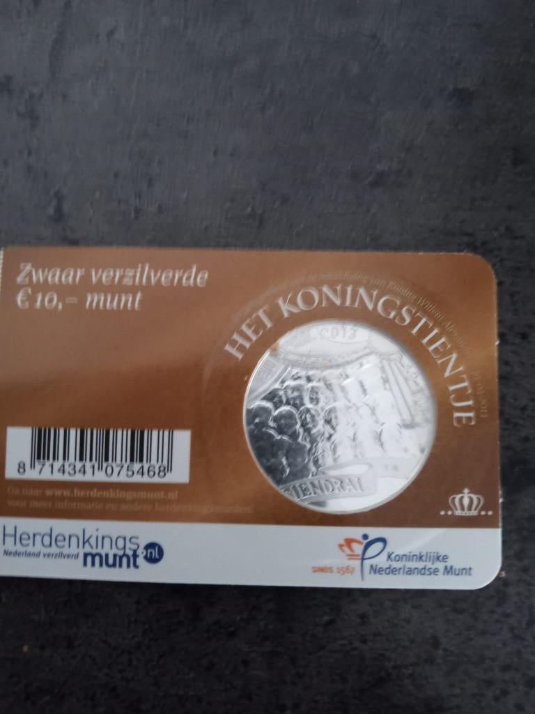 Coincard Het Koningshuis-Herdenkingsmunt, Koningin Beatrix, Zilver, Euro's, Verzenden