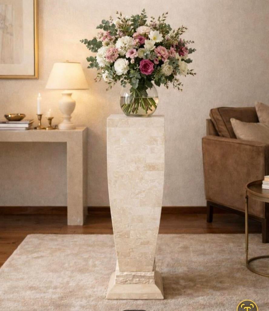 Natuurstenen pilaar / zuil / sokkel / bijzettafel, Ophalen, Zo goed als nieuw