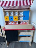 Houten Speelgoed Winkel/Marktkraam met Luifel, Kinderen en Baby's, Ophalen, Zo goed als nieuw, Jongen of Meisje