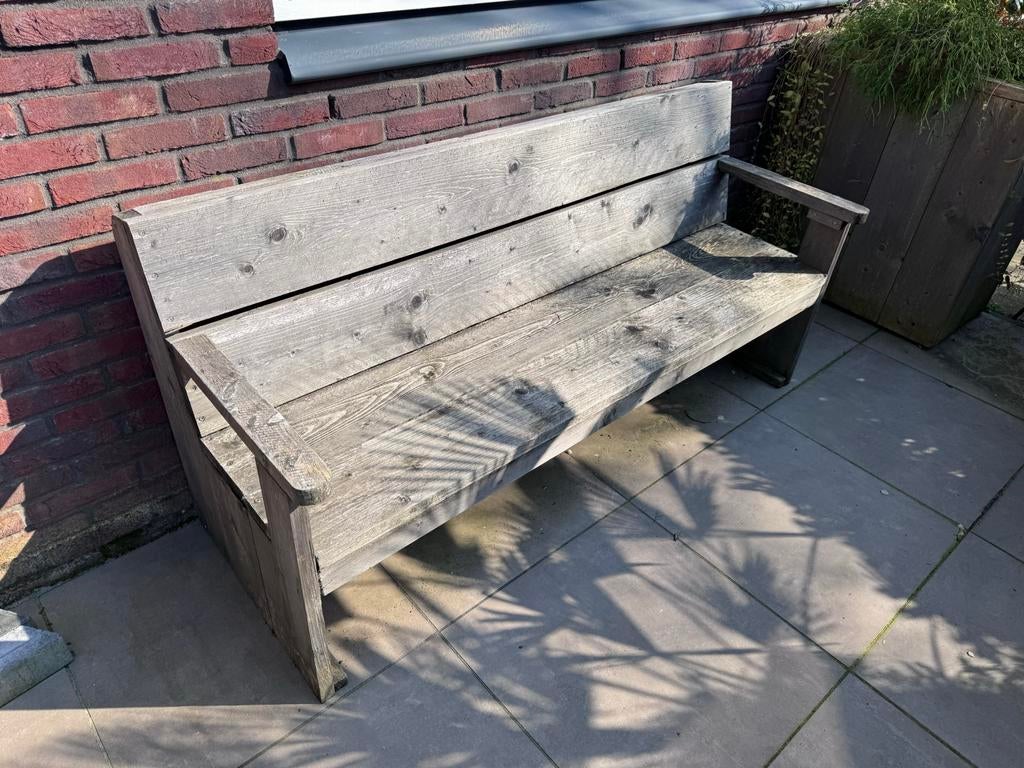 Steigerhouten bankje - Goede kwaliteit, Ophalen, Gebruikt, Hout