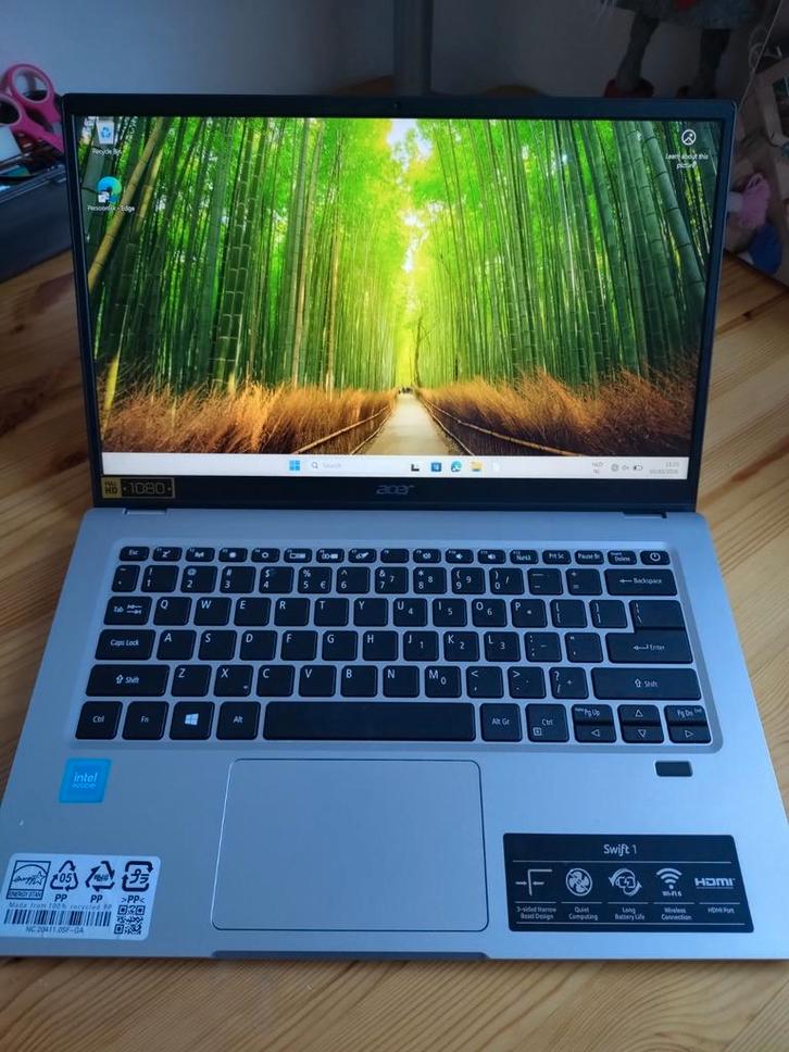 Acer Swift 1, Computers en Software, Windows Laptops, Zo goed als nieuw, 14 inch, SSD, 2 tot 3 Ghz, 4 GB, Ophalen of Verzenden