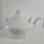 Limoges porceleinen theepot ankerdeksel touwhandvat wit, Ophalen of Verzenden