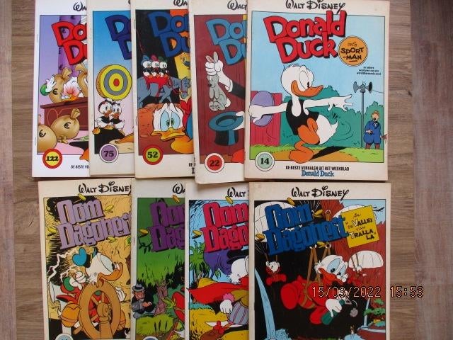 adv6029 9x oom dagobert / donald duck nietjes, Eén stripboek, Ophalen, Gelezen