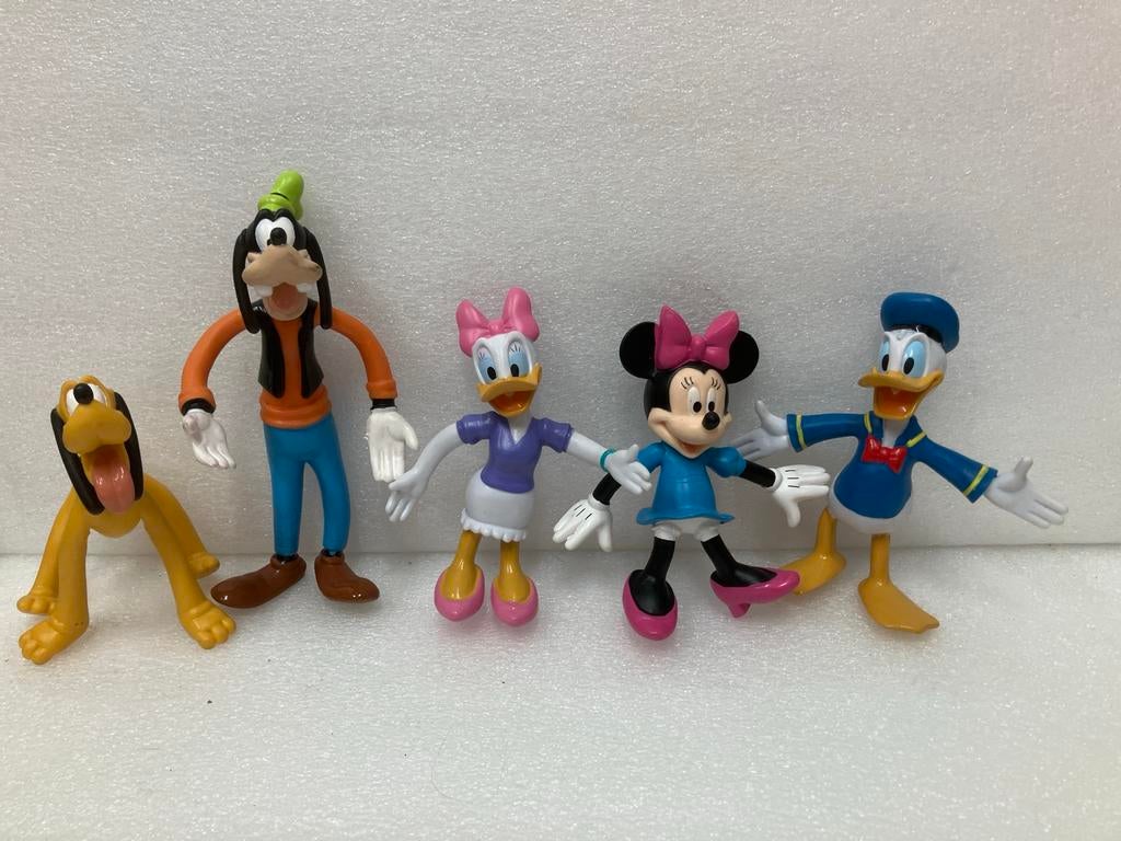 Set van 5 Disney figuren: Mickey, Minnie, Donald, Katrien, G, Ophalen of Verzenden, Zo goed als nieuw
