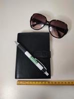 K633 Zwart lederen agenda-organizer model junior 80x125 mm, Diversen, Agenda's, Onbekend, Ophalen of Verzenden, Zo goed als nieuw
