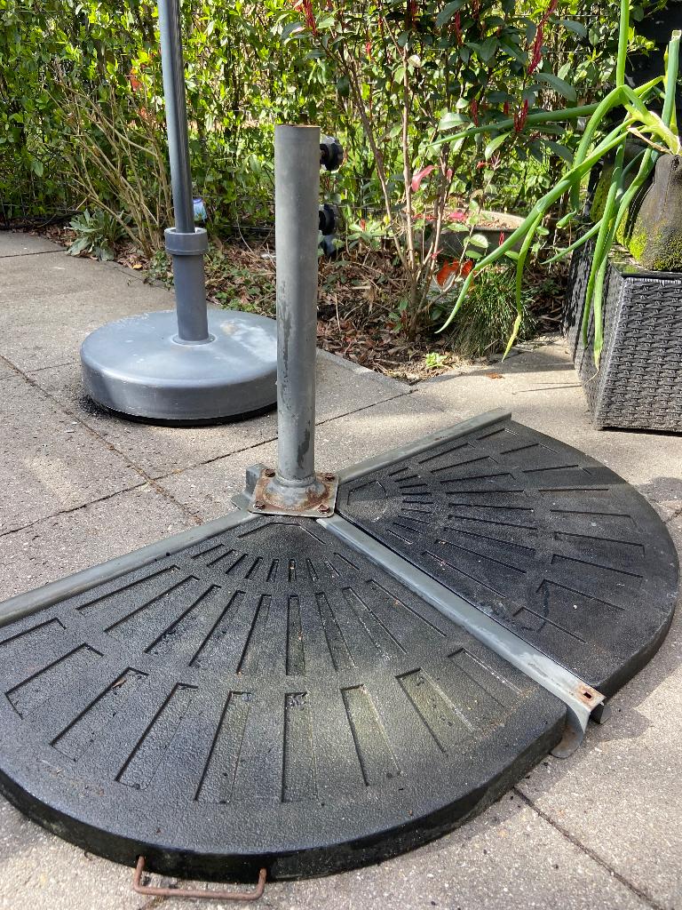 Parasol voet met 2 losse verzwaringen, Ophalen, Gebruikt, Minder dan 1 meter, Parasolvoet