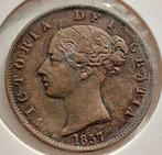 1/2 Penny 1857 Engeland Oude Antieke Munt Queen Victoria XF-, Ophalen of Verzenden, Overige landen
