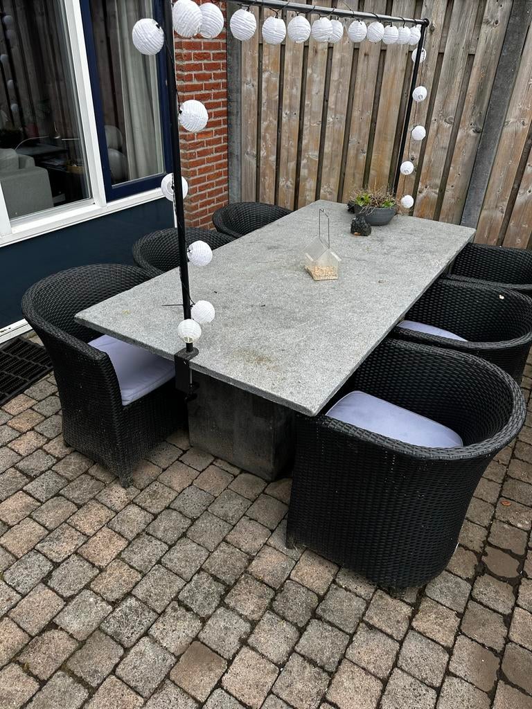 6 stuks tuinstoelen, Tuin en Terras, Tuinstoelen, Ophalen, Gebruikt, Wicker